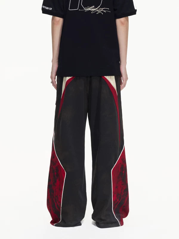 Racing Double-Waist Wide-Leg Sweatpants 3