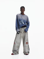 Racing Double-Waist Wide-Leg Sweatpants 5