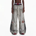 5937772705465,5937772705466,5937772705467,5937772705468, Racing Double-Waist Wide-Leg Sweatpants