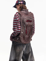 Racing-Inspired Knitted Half-Zip Sweater Vest 2