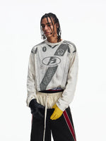 Racing-Inspired Retro Patchwork Long-Sleeve T-Shirt 1