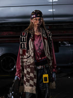Racing Jacquard Scarf with Fringe Hem 3