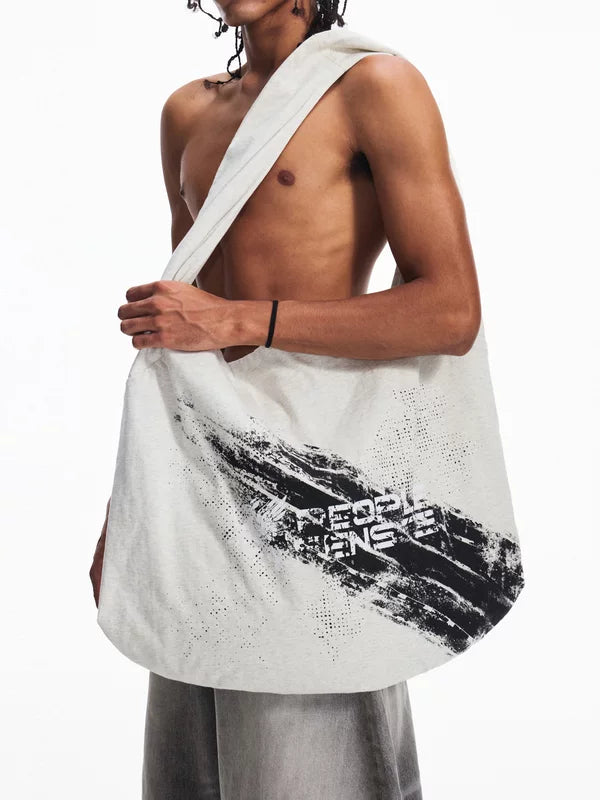 ,6069663122657, Racing Print Oversized Shoulder Tote Bag