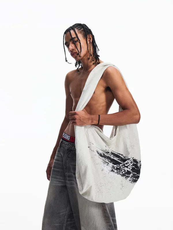 Racing Print Oversized Shoulder Tote Bag 2