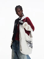 Racing Print Oversized Shoulder Tote Bag 4