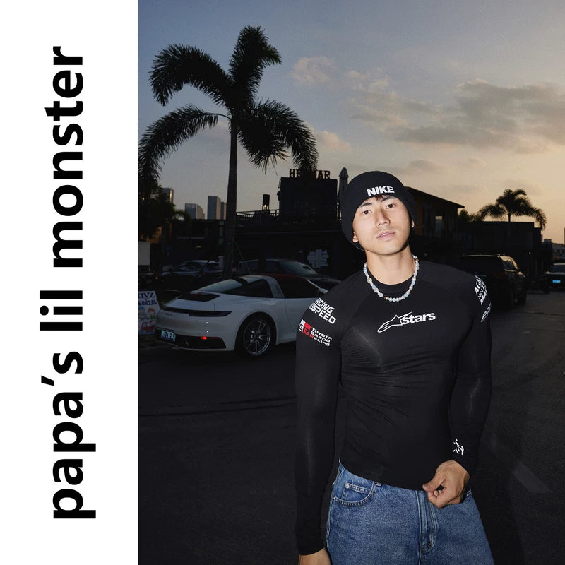 6038951840418,6038951840419,6038951840420, Racing Style Fitted Long-Sleeve Base Layer