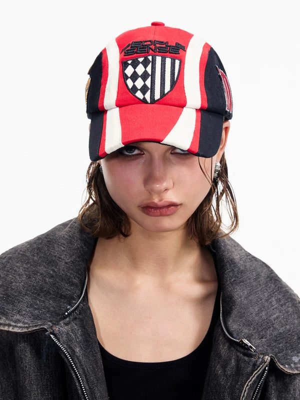 Racing-Themed Twill Baseball Cap with Patch 3