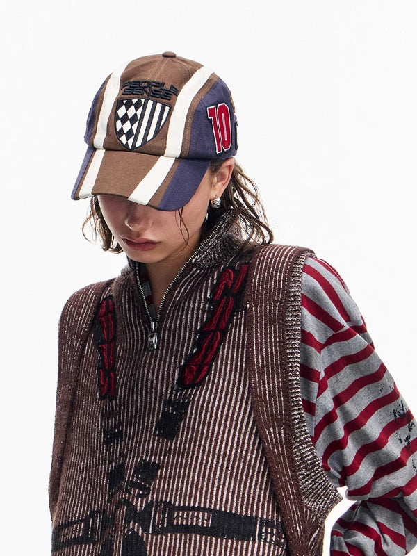 Racing-Themed Twill Baseball Cap with Patch 4