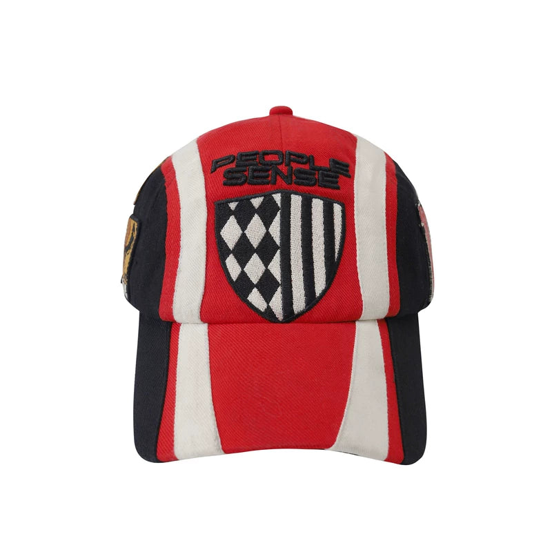 6168194771915, Racing-Themed Twill Baseball Cap with Patch