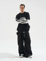Raglan Sleeve Pleated Track Cargo Pants 5