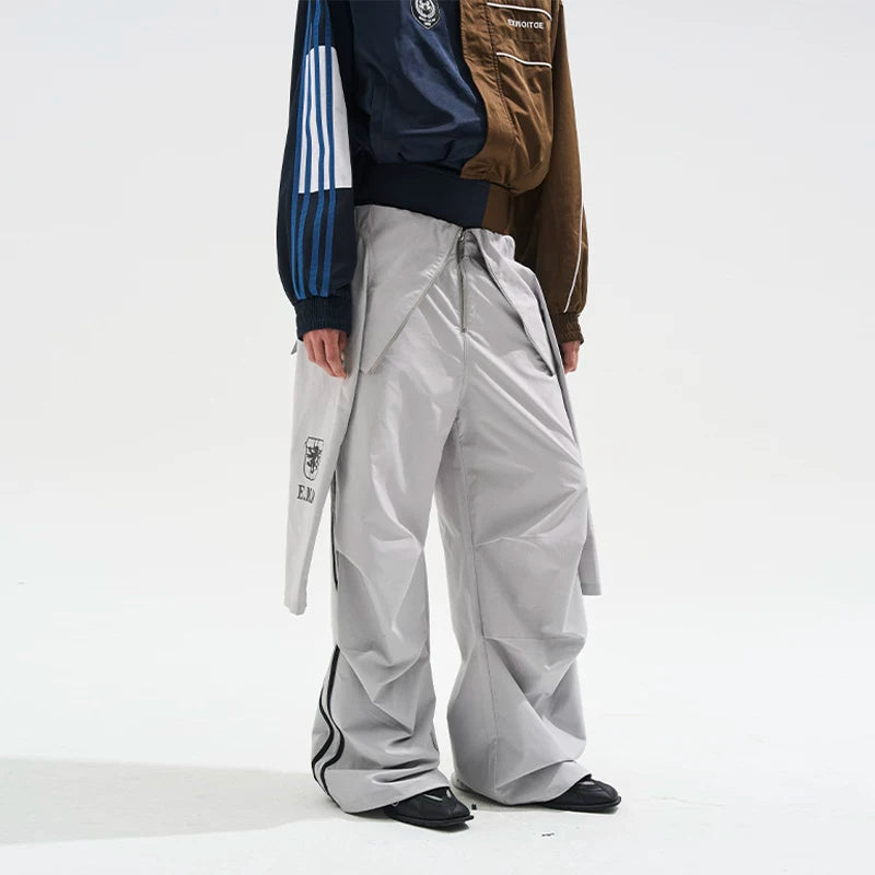 6030683123426,6030683123427,6030683123428,6030683123429, Raglan Sleeve Pleated Track Cargo Pants