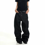 6242832043112,6242832043113,6242832043114,6242832043115, Raw Denim Baggy Straight Leg Pants