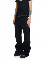 Raw Denim Baggy Wide-Leg Pants 2