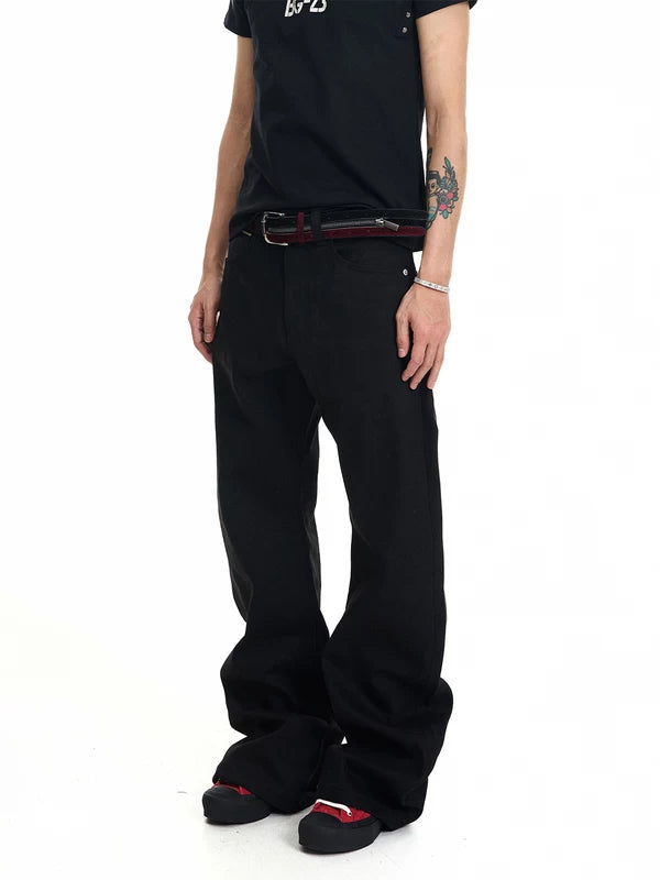 Raw Denim Baggy Wide-Leg Pants 2