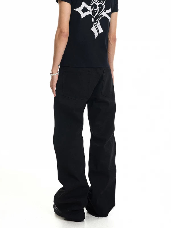 Raw Denim Baggy Wide-Leg Pants 4