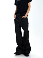 Raw Denim Flared Pants 1
