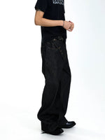 Raw Denim Flared Pants 2