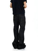 Raw Denim Flared Pants 3