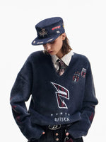Raw Denim Flat Top Embroidered Equestrian Hat 5