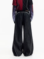 Raw Denim High-Waisted Wide-Leg Pants 2