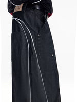 Raw Denim High-Waisted Wide-Leg Pants 3