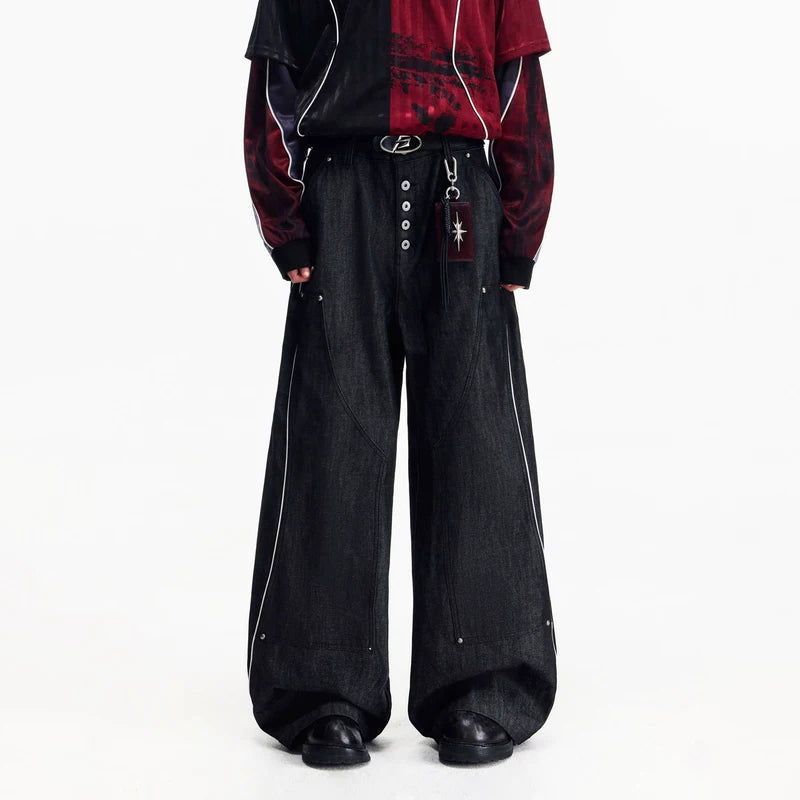 6146719599056,6146719599057,6146719599058,6146719599059, Raw Denim High-Waisted Wide-Leg Pants