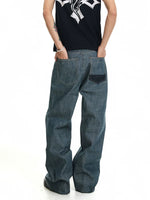 Raw Denim Straight Leg Pants 3