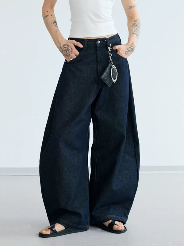 Raw Denim Wide-Leg Blade Pants 1