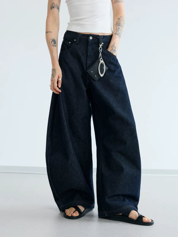Raw Denim Wide-Leg Blade Pants 2
