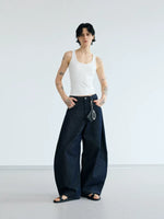 Raw Denim Wide-Leg Blade Pants 3