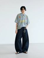 Raw Denim Wide-Leg Blade Pants 4