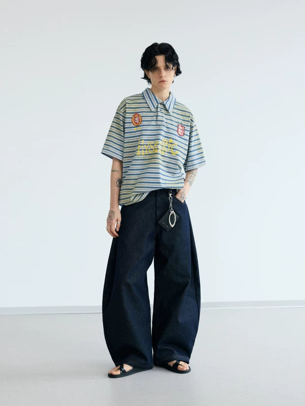 Raw Denim Wide-Leg Blade Pants 4