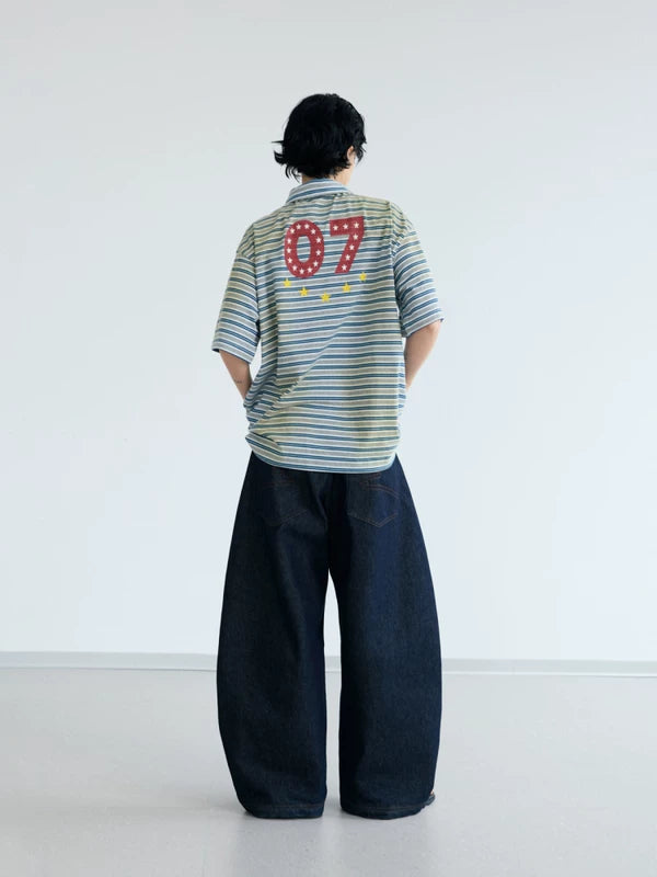 Raw Denim Wide-Leg Blade Pants 5