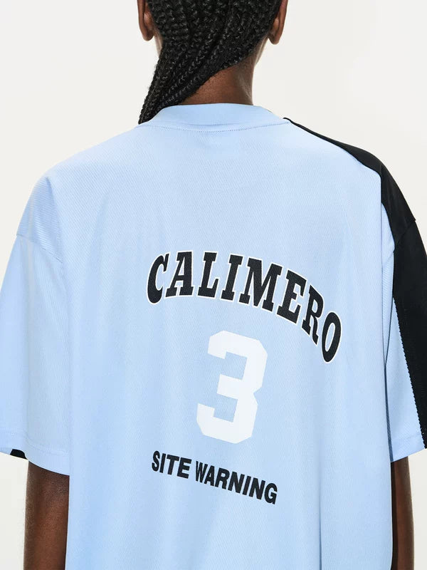 Raw Edge Colorblock Graphic Sports T-Shirt 4