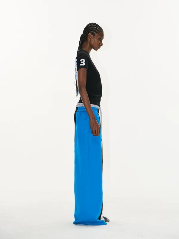 Raw Edge Colorblock Graphic Sports T-Shirt 5