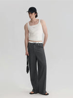 ,6208654235680,6208654235681,6208654235682, Reconstructed Pleated Loose Fit Pants