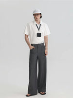 Reconstructed Pleated Loose Fit Pants 4