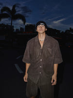 Relaxed Corduroy Short-Sleeve Shirt and Shorts 2