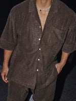 Relaxed Corduroy Short-Sleeve Shirt and Shorts 4