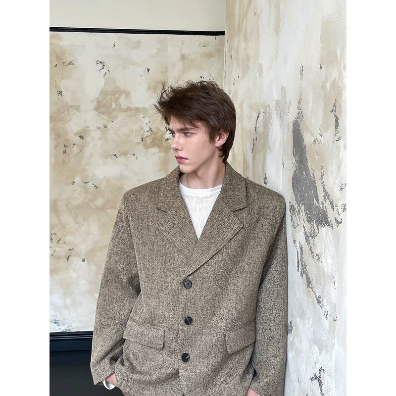 Relaxed Fit Casual Suit Jacket and Pants 2