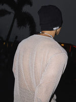 Relaxed Fit Mesh Long-Sleeve Top 4
