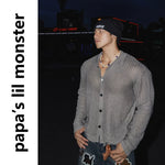 5936466764715,5936466764716,5936466764717, Relaxed Fit Openwork Knit Cardigan