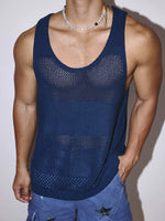 Relaxed Fit Perforated Knitted Vest 3