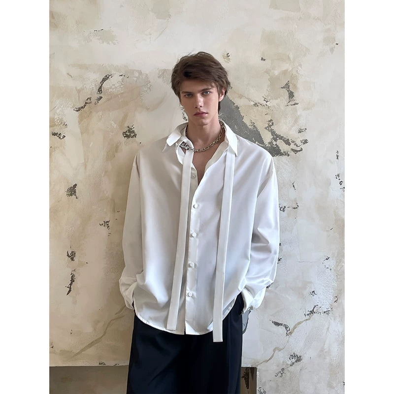 Relaxed Fit Shirt with Flowing Ties 3