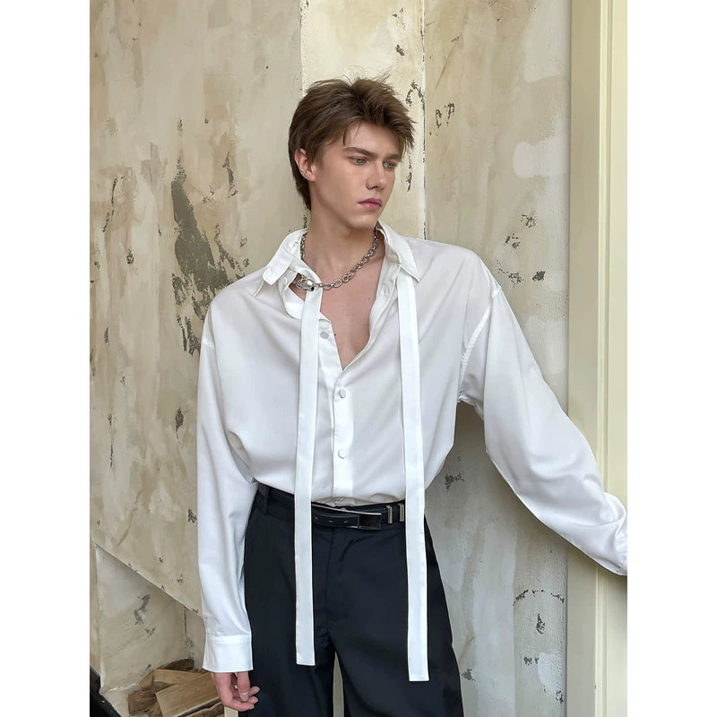 Relaxed Fit Shirt with Flowing Ties 5