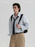 Relaxed Fit Striped Button-Down Shirt 1