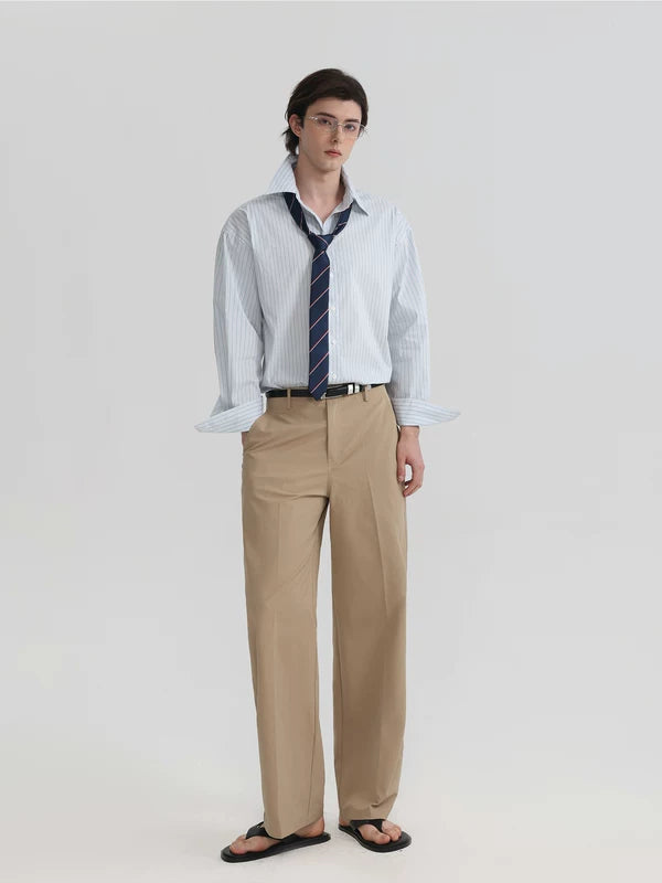 Relaxed Fit Striped Button-Down Shirt 2