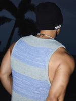 Relaxed Fit Striped Knit Vest 4