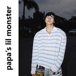 6243831831722,6243831831723,6243831831724, Relaxed Fit Striped Long-Sleeve Polo Shirt