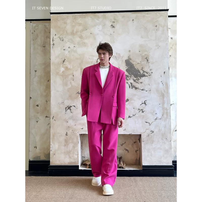 Relaxed Fit Two-Piece Suit with Pants 1